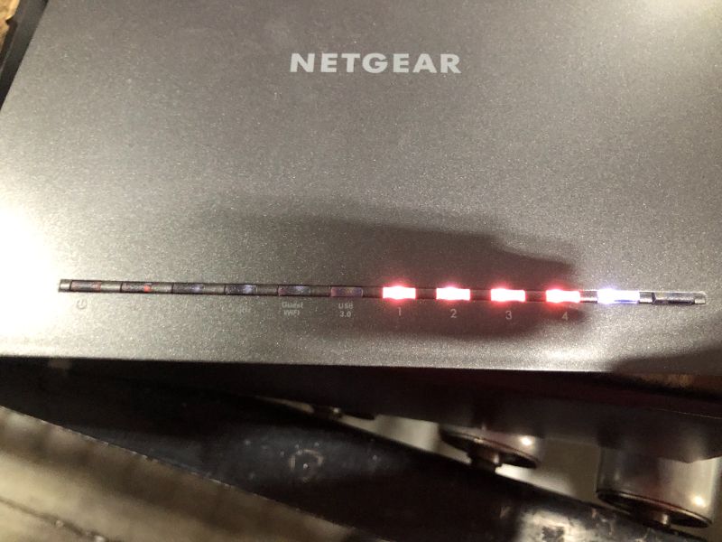 Photo 3 of NETGEAR Nighthawk Smart WiFi Router (R6900P) - AC1900 Wireless Speed (up to 1900 Mbps) | Up to 1800 sq ft Coverage & 30 Devices | 4 x 1G Ethernet and 1 x 3.0 USB Ports | Armor Security
