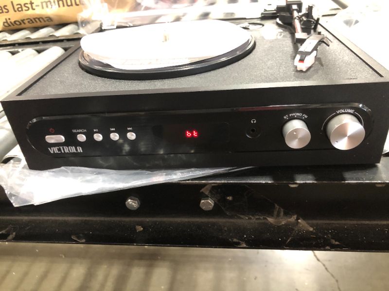 Photo 1 of Victrola All-in-1 Bluetooth Record Player with Built in Speakers and 3-Speed Turntable Black (VTA-65-BLK)
