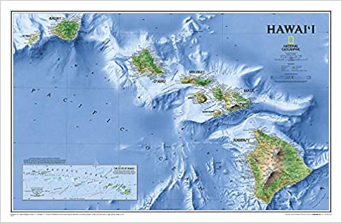 Photo 1 of National Geographic: Hawaii Wall Map - Laminated (34.75 x 22.75 inches) (National Geographic Reference Map) Map – November 30, 2017
