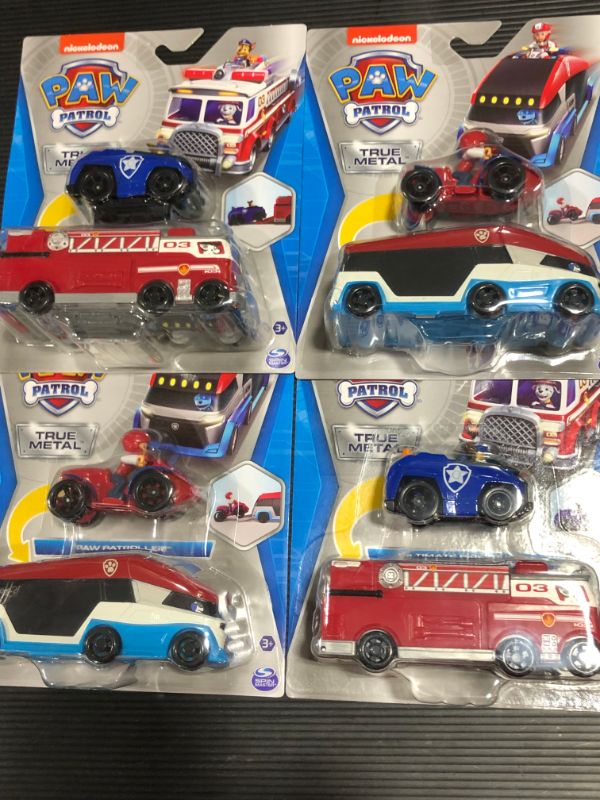 Photo 3 of BUNDLE OF 4!!! Paw Patrol, True Metal PAW Patroller Die-Cast Team Vehicle PAW PATROLLER & ULTIMATE FIRETRUCK (2 of each)
