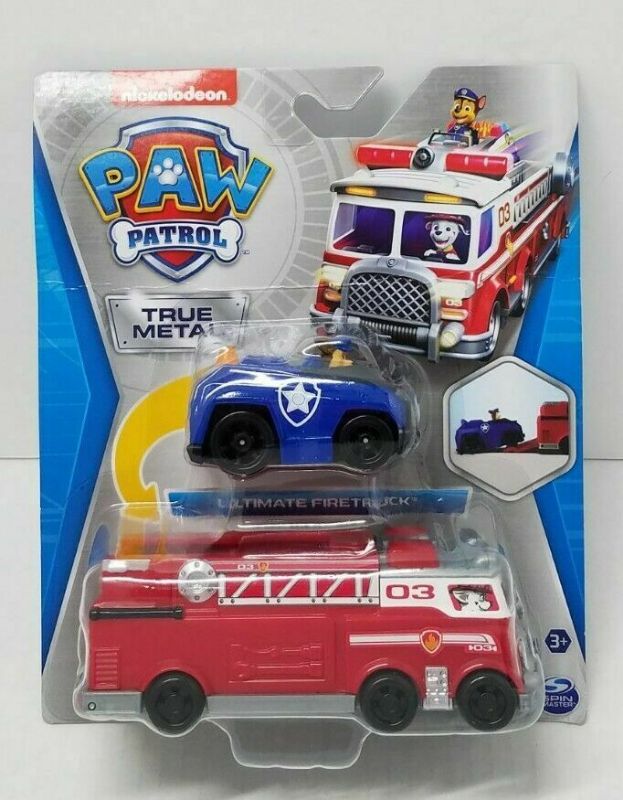 Photo 2 of BUNDLE OF 4!!! Paw Patrol, True Metal PAW Patroller Die-Cast Team Vehicle PAW PATROLLER & ULTIMATE FIRETRUCK (2 of each)
