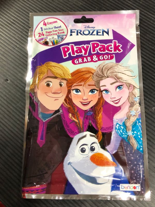 Photo 2 of Disney Frozen Play Pack Grab & Go, Coloring Book, Stickers, Crayons, Pack of 20
