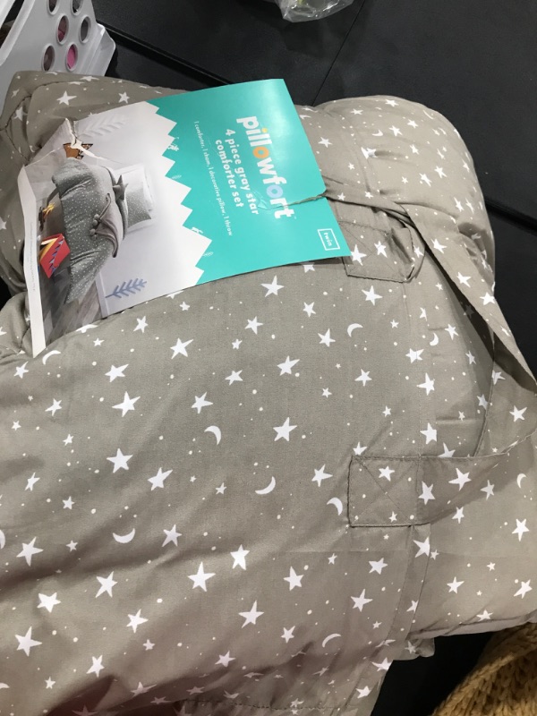 Photo 2 of 4pc Star Value Bedding Set Gray - Pillowfort™