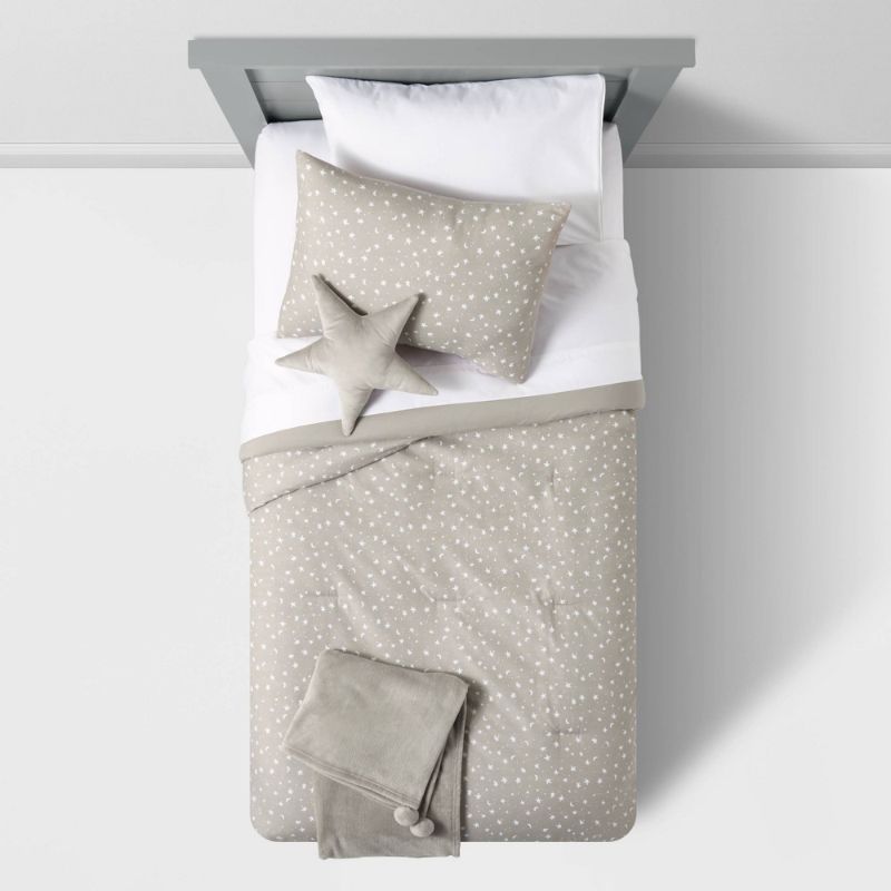 Photo 1 of 4pc Star Value Bedding Set Gray - Pillowfort™