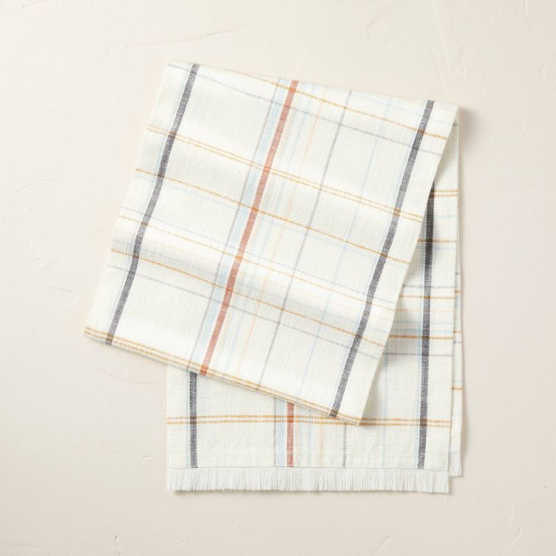 Photo 2 of 14" X 74" Casual Plaid Cotton Table Runner - Hearth & Hand™ with Magnolia