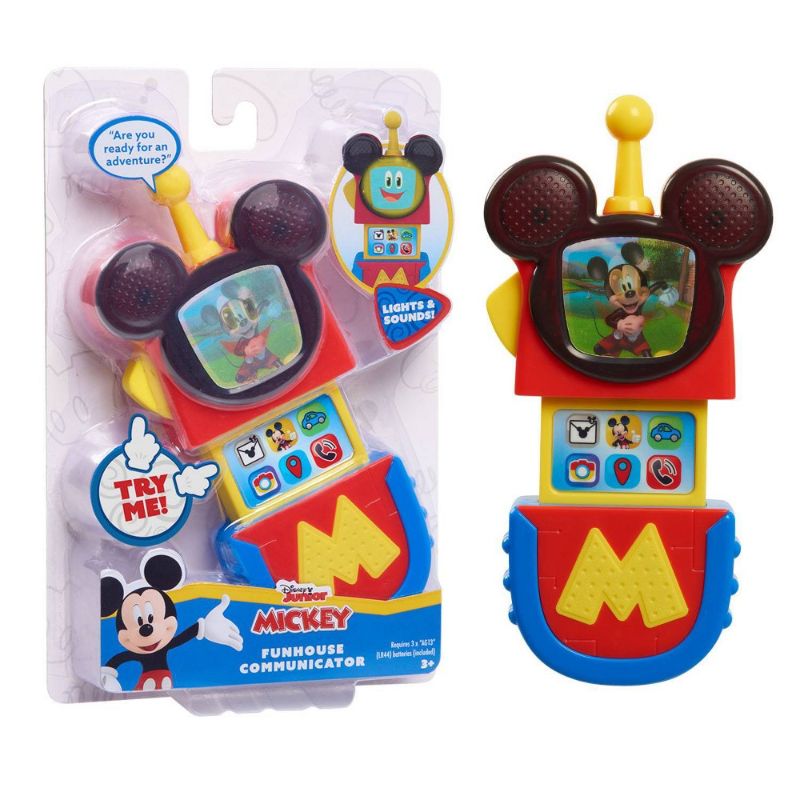 Photo 1 of Just Play Disney Junior Mickey Mouse Funhouse Communicator with Lights and Sounds Kids Toys for Ages 3 CONTAINS 2 