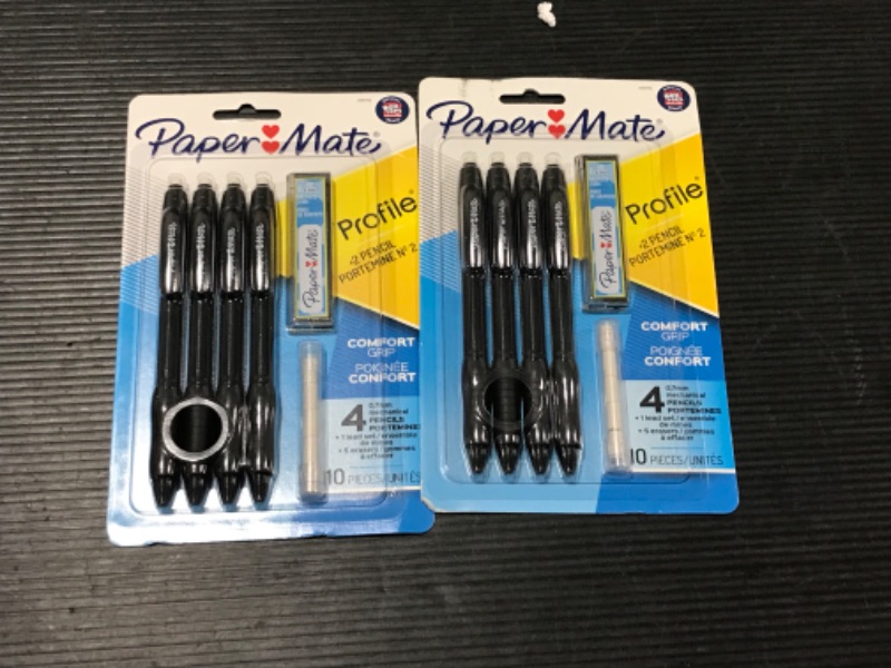 Photo 2 of Paper Mate Profile Mechanical Pencil Set, 0.7 mm HB #2 Pencil Lead, 4/pk (2 Pack)