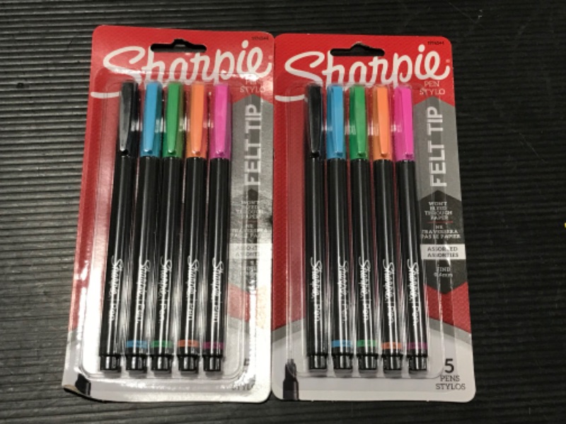 Photo 2 of Sharpie 5pk Felt Marker Pens 0.4mm Fine Tip Multicolored (2 Pack)