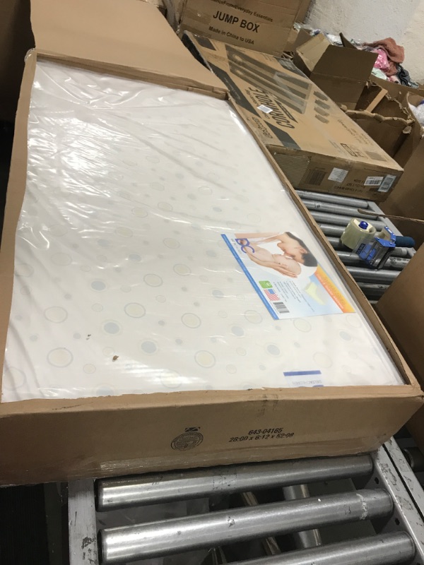 Photo 2 of Delta Children Twinkle Stars Fiber Core Crib and Toddler Mattress | Waterproof | Lightweight | GREENGUARD Gold Certified (Natural/Non-Toxic)