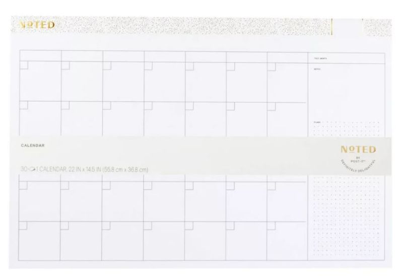 Photo 1 of (4 PACK) Undated Post-it Desk Calendar Pad White

