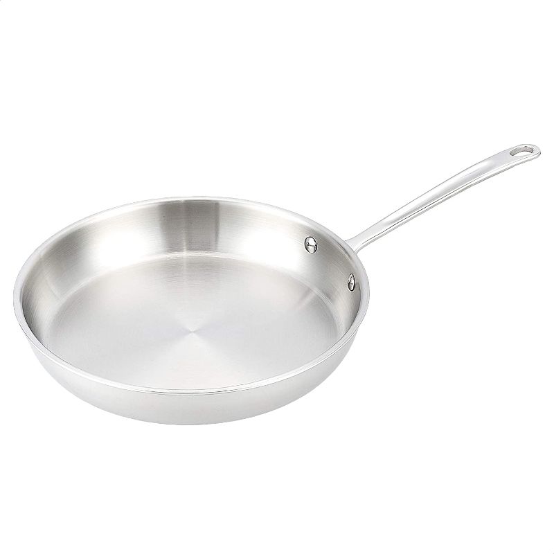 Photo 1 of AmazonCommercial Tri-Ply Stainless Steel Fry Pan, 12 Inch
