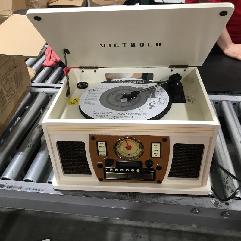 Photo 4 of Victrola 8-in-1 Bluetooth Record Player and Multimedia Center