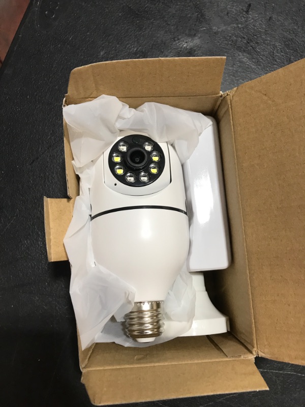 Photo 1 of Light Bulb Camera,Besdersec Pan/Tilt 360 Degree Full-HD 1080P Panoramic 2.4Ghz Wireless WiFi Camera,with Infrared Night Vision & Motion Detection & 2-Way Audio Home Camera for Baby/Elder/Pet
