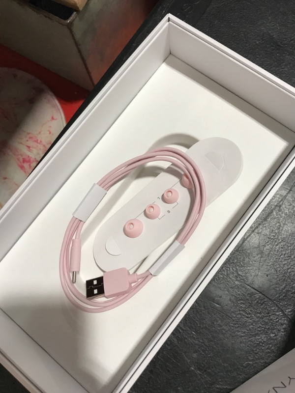 Photo 3 of Yowu Elf Ear Headphones, Wireless 5.0 Earphones, 10 Colors RGB Effects with App Control, Dual Microphone Noise Reduction, IPX4 Water Resistant, Elf in-Ear Earbuds with Charging Case, Pink
