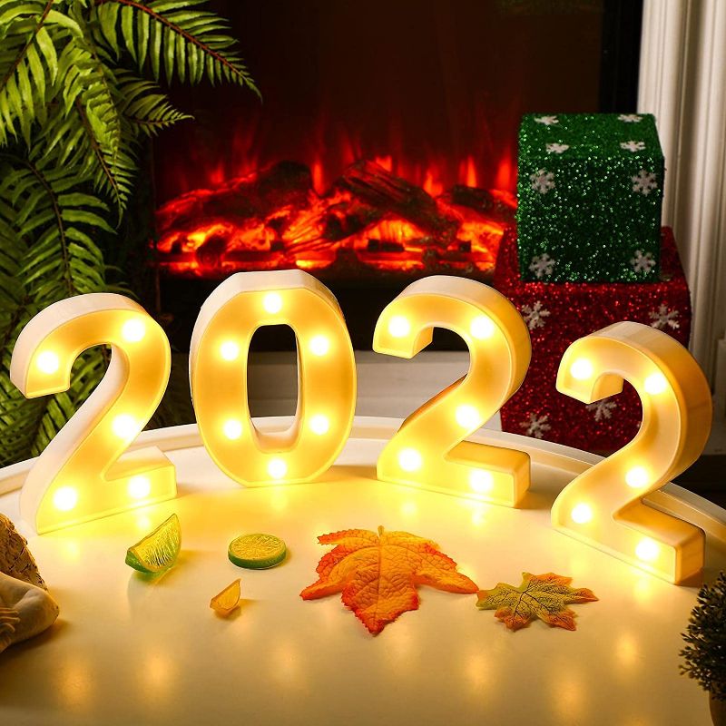 Photo 1 of 2022 Light up Numbers Big Numbers for Graduation Party Decorations Large Numbers LED Number Lights 2022 Light up Numbers Battery Operated Number Sign Table Decor for Graduation Wedding, Set of 4
