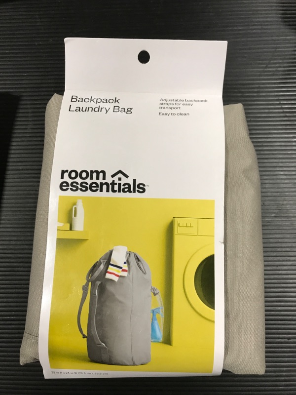 Photo 2 of [2 Pack] Laundry Bag with Pocket Gray - Room Essentials