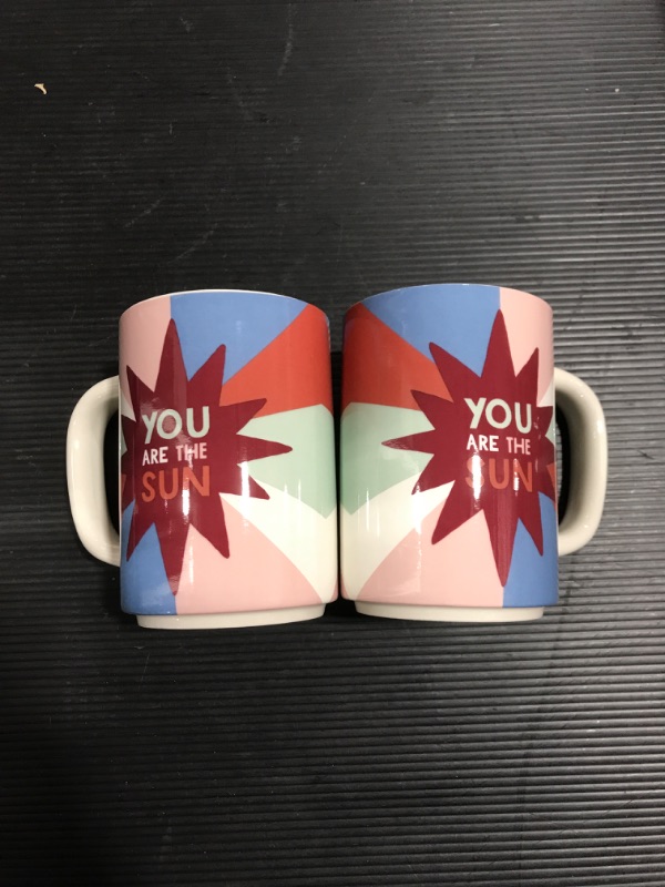 Photo 2 of [2 Pack] 16oz Stoneware You Are the Sun Mug - Room Essentials™
