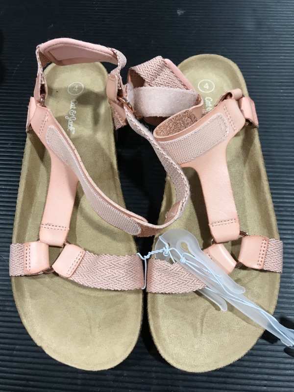 Photo 2 of [Size 4] Girls' Val Footbed Sandals - Cat & Jack Blush
