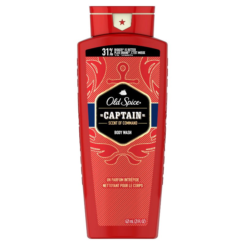 Photo 1 of [2 Pack] Old Spice Red Collection Body Wash for Men Captain - 21.0 Fl Oz
