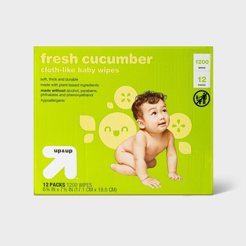 Photo 1 of [12 Ct.] Fresh Cucumber Baby Wipes- up & up™ 