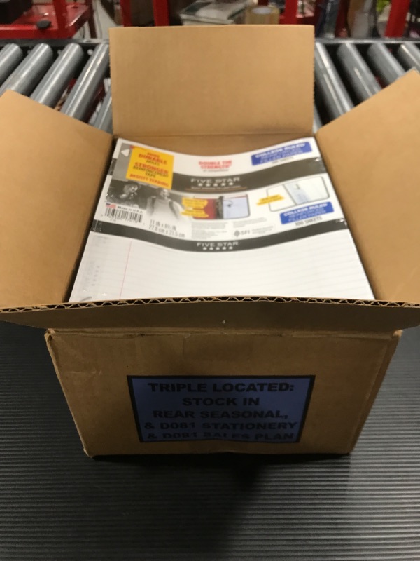 Photo 1 of [12 Ct.] Five Star Reinforced Filler Paper, 20Lb, College Rule, 11 X 8 1/2, White, 100 Sheets