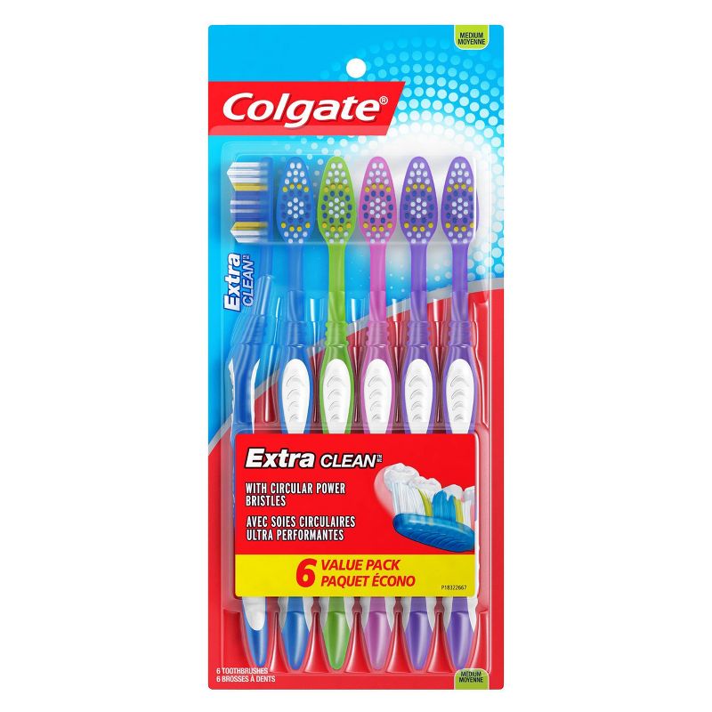 Photo 1 of [2 Pack] Colgate Extra Clean Full Head Medium Toothbrush
