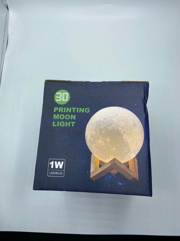 Photo 4 of AED 3D Moon Lamp 2023 Upgrade Night Light Moon Light 16 LED Colors with Wooden Stand & Remote/Touch Control and USB Rechargeable Diameter 7.1 inch (Large Size)