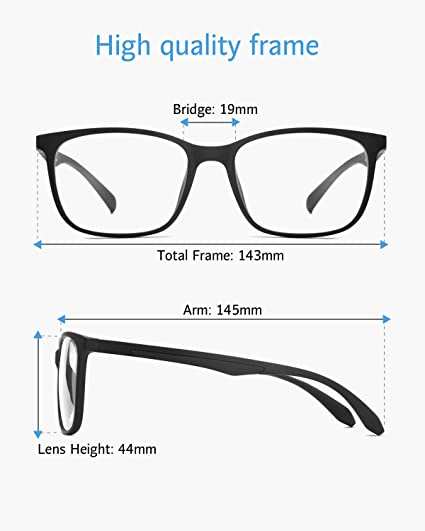 Photo 2 of ANRRI Blue Light Blocking Glasses Lightweight Eyeglasses Frame Filter Blue Ray Computer Game Glasses