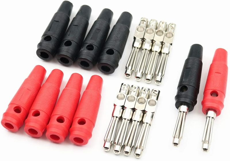 Photo 2 of 10Pcs 32A High Current Screw Type 4mm Banana Plugs Male Stackable Connector Speaker Cable Adapter