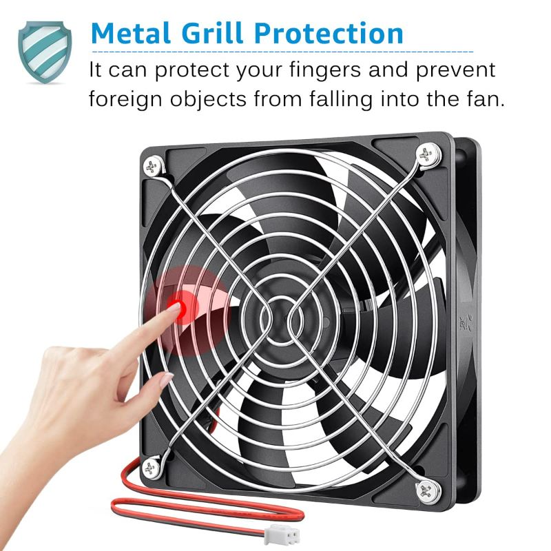 Photo 1 of GDSTIME Dual Ball Bearings 120mm x 120mm x 25mm 5 inch 12v Brushless DC Cooling Exhaust Fan