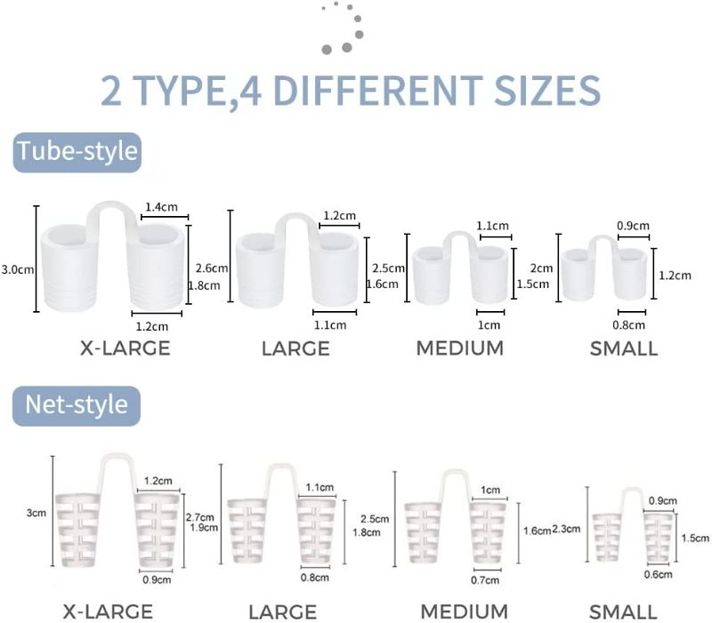 Photo 1 of 8 Pack Nose Vents to Ease Breathing Anti Snoring Nose Vents with Different Size Breathing Relief Nasal Dilator Includes Travel Case