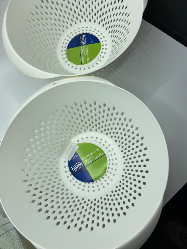 Photo 2 of Home Concepts Colander 11.5inch, Large, Deep 2 Pack (White)