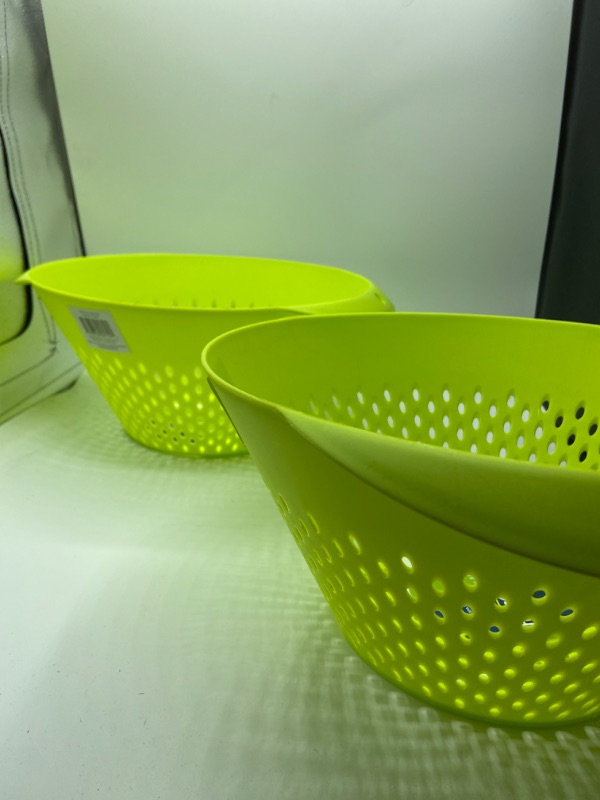 Photo 1 of Home Concepts Colander 11.5inch, Large, Deep 2 Pack (Green)