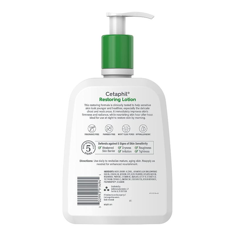 Photo 3 of Cetaphil Restoring Body Lotion with Antioxidants for Aging Skin, Great for Neck and Chest Areas, Fragrance and Paraben Free, Suitable for Sensitve Skin 16 oz. Bottle