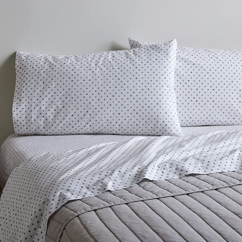 Photo 2 of ED Ellen DeGeneres - Percale Collection - Bed Sheet Set - 100% Cotton, Oeko-Tex Certified, Crisp & Cool, Lightweight & Moisture-Wicking Bedding, Queen, Watercolor Dots