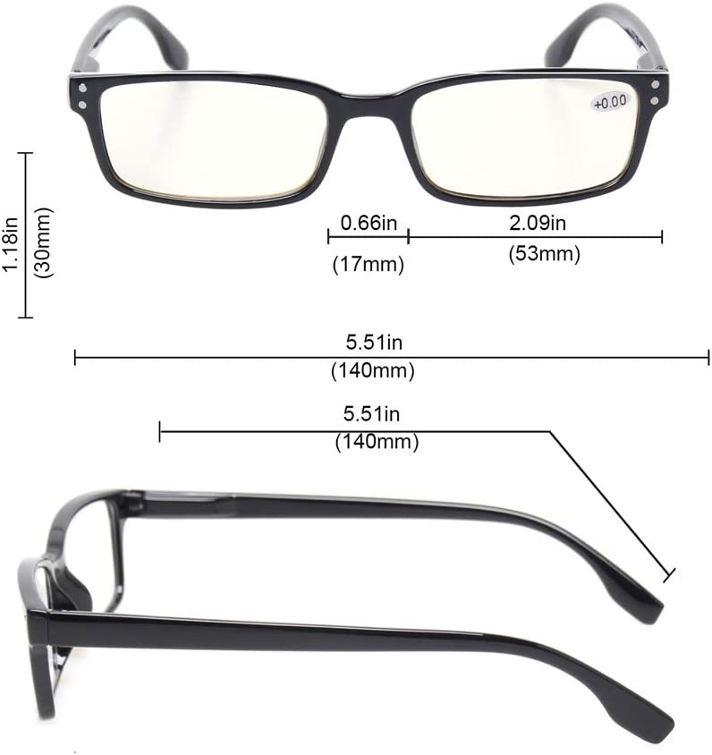 Photo 1 of Kerecsen 2 Pack Computer Reading Glasses for Women/Men Blue Light Blocking Readers Spring Hinge Eyeglasses (2Clear, 1.5, multiplier_x)