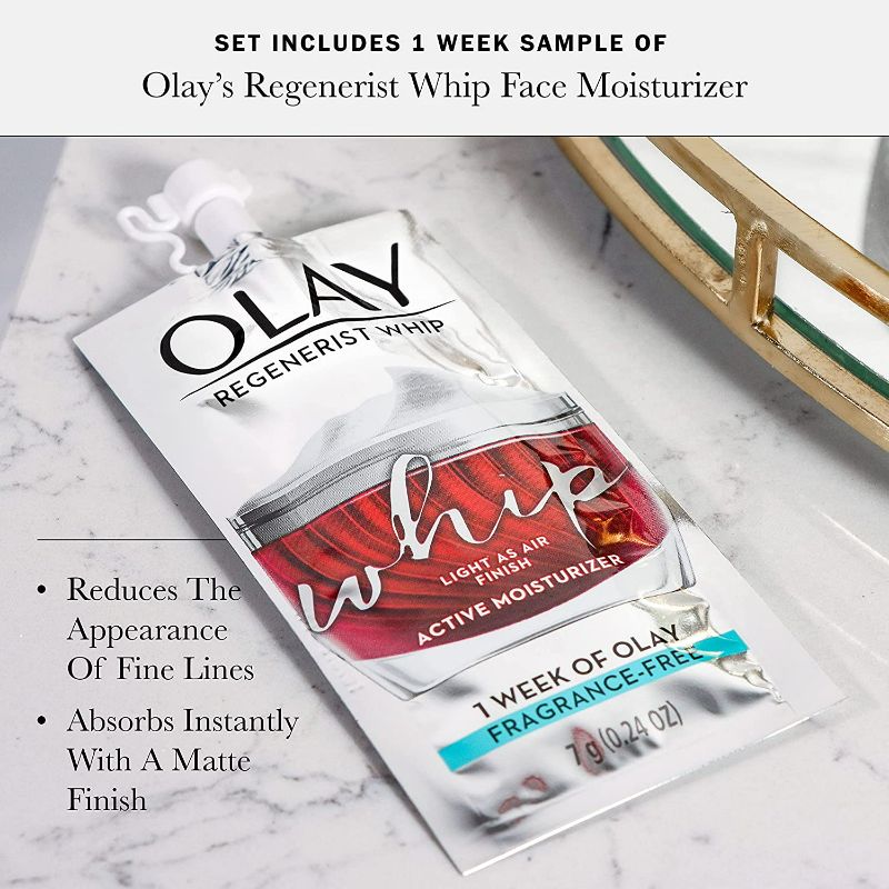 Photo 1 of Olay Regenerist Collagen Peptide 24 Face Moisturizer Cream with Niacinamide for Firmer Skin, Anti-Wrinkle Fragrance-Free 1.7 oz, Includes Olay Whip Travel Size for Dry Skin