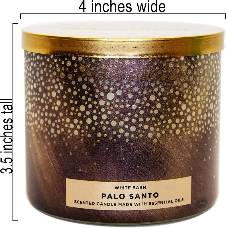 Photo 1 of White Barn Bath and Body Works, 3-Wick Candle w/Essential Oils - 14.5 oz - 2021 Spring Scents! (Palo Santo)