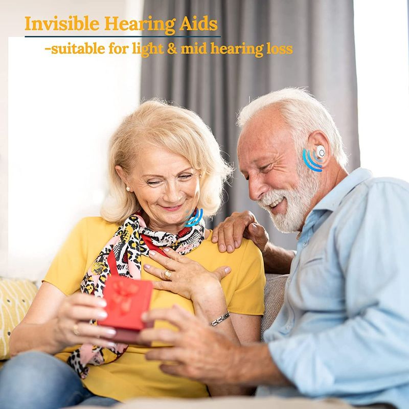 Photo 2 of Rechargeable Invisible Hearing Amplifier for Adults (Hearing Aid White)
