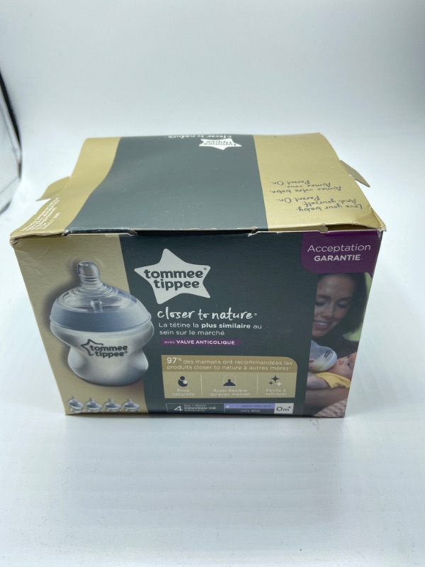 Photo 2 of Tommee Tippee Closer To Nature Baby Bottles Extra Slow Flow Breast-Like Nipple With Anti-Colic Valve (5oz, 4 Count)