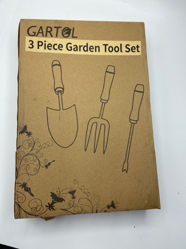 Photo 4 of EZARC Garden Tool Set, 4 Piece Stainless Steel Heavy Duty Gardening Tools with Wooden Handle, Gardening Kit Include Hand Shovel, Trowel, Garden Rake, Hand Weeder