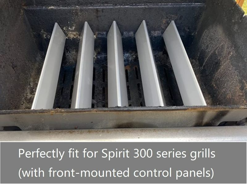 Photo 1 of GasSaf L15.3 Flavorizer Bar Replacement for Weber 7636, Spirit 300 310 320 E310 E320 Series,Weber 46510001, 47513101 Gas Grill Front Controls (L15.3 x W2.6X T2.5inch)(5-Pcs)