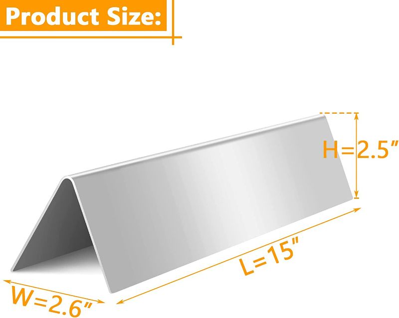 Photo 2 of GasSaf L15.3 Flavorizer Bar Replacement for Weber 7636, Spirit 300 310 320 E310 E320 Series,Weber 46510001, 47513101 Gas Grill Front Controls (L15.3 x W2.6X T2.5inch)(5-Pcs)