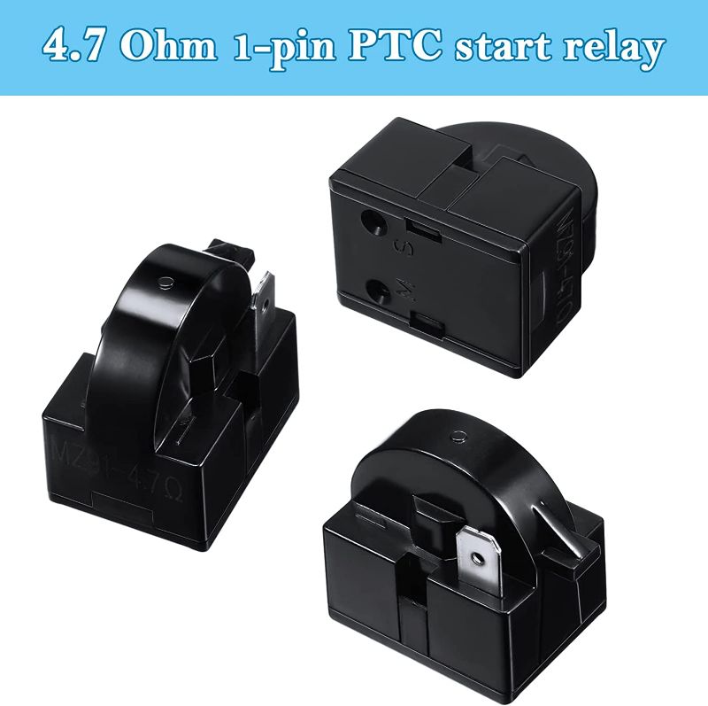 Photo 3 of 
QP2-4.7 PTC Starter Relay 1 Pin Refrigerator Starter Relay and 6750C-0005P Refrigerator Overload Protector Compatible with LG Refrigerator Compressor, 2 Pieces in Total