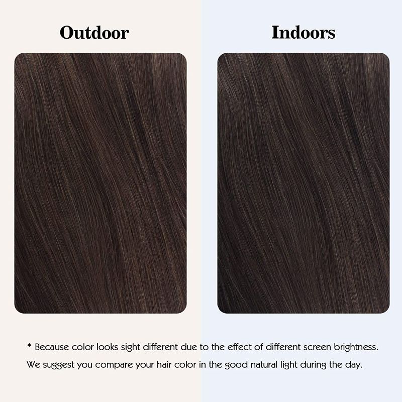 Photo 4 of  Invisible Wire Human Hair Extensions Remi Off Black For Women, Miracle Wire In Hair Extensions No Glue No Clip Fish Line Hair Extensions 20 Inch 120 Gram
