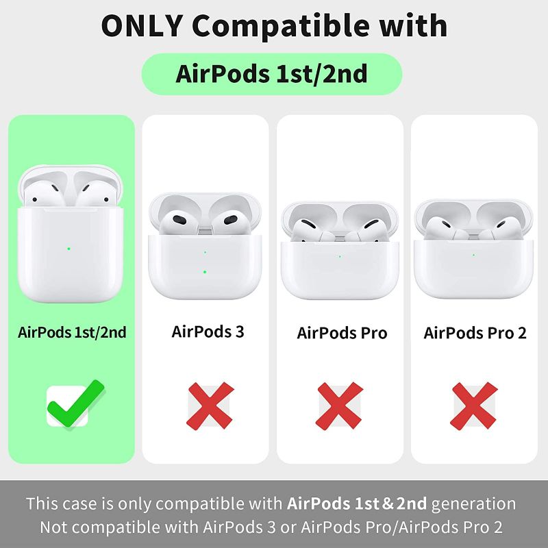 Photo 3 of MOLOVA Chicken Theme Case for Airpods 1&2 Case,Silicone 3D Cute Funny Food Kawaii Airpods Cover Shock Proof Protective Skin with Keychain(Chicken Nuggets) 2 Pack