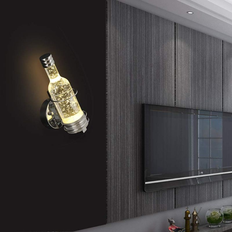 Photo 1 of Jiesheng Modern Wall Sconce LED Wine Bottle Wall Mount Light Fixture Indoor Wall Sconce Lighting with Bubble Glass for Bedroom Bathroom Living Room Hallway Not Dimmable (Warm White) (Warm White)