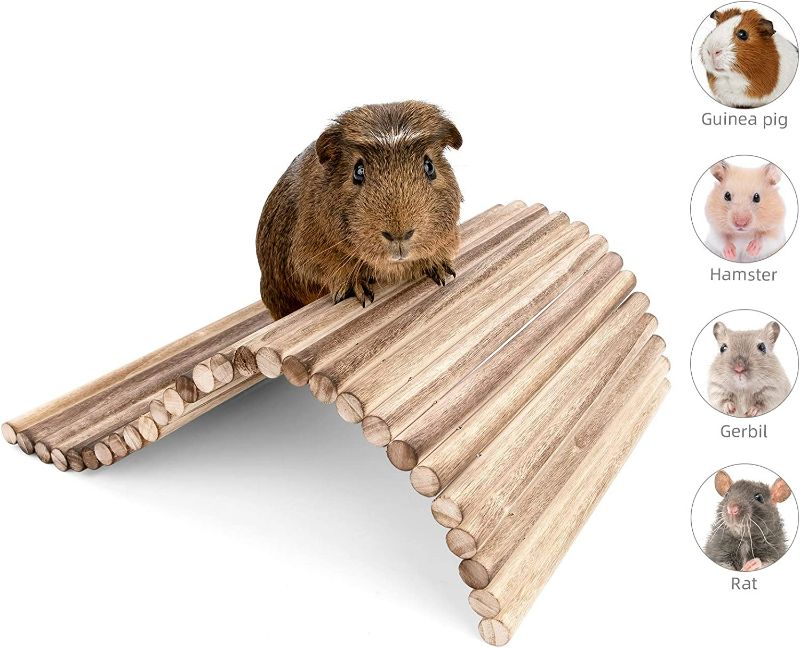 Photo 2 of Niteangel Small Animal Climbing Toys - Suspension Bridge Ladder for Hamsters Gerbils Mice Rats Guinea Pigs or Other Small Pets (15.7'' x 9.8'')