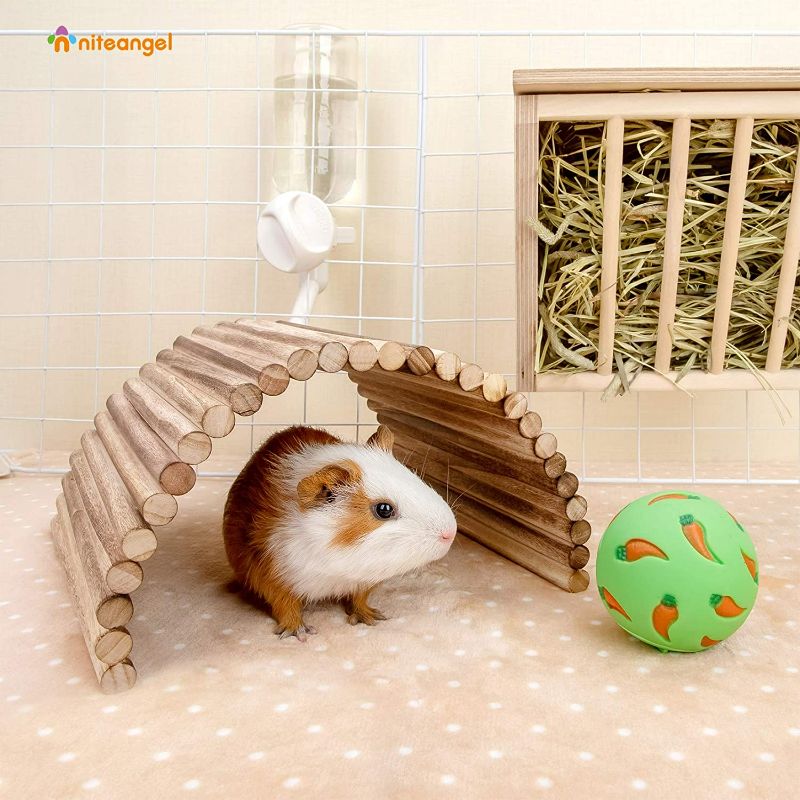 Photo 3 of Niteangel Small Animal Climbing Toys - Suspension Bridge Ladder for Hamsters Gerbils Mice Rats Guinea Pigs or Other Small Pets (15.7'' x 9.8'')