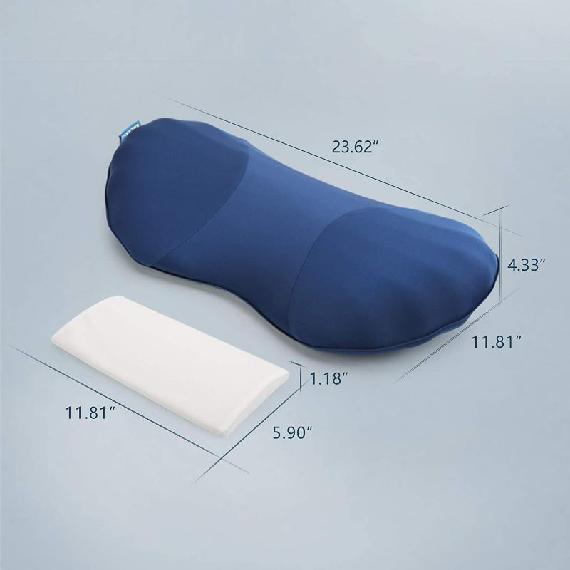 Photo 4 of RESTCLOUD Adjustable Lumbar Support Pillow for Sleeping Memory Foam Back Support Pillow for Lower Back Pain Relief, Back Pillow for Sleeping, Lumbar Support Pillow for Bed and Chair